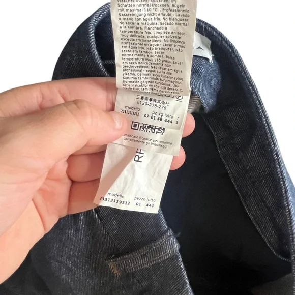 Marella Amedea Trousers Cropped In Navy Size 12 - Picture 8 of 8